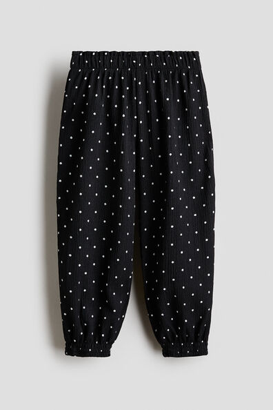 Textured jersey trousers