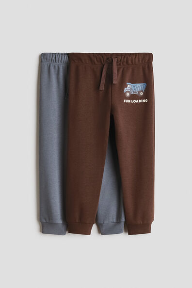 2-pack motif-detail joggers