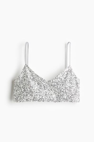 Sequined bralette top
