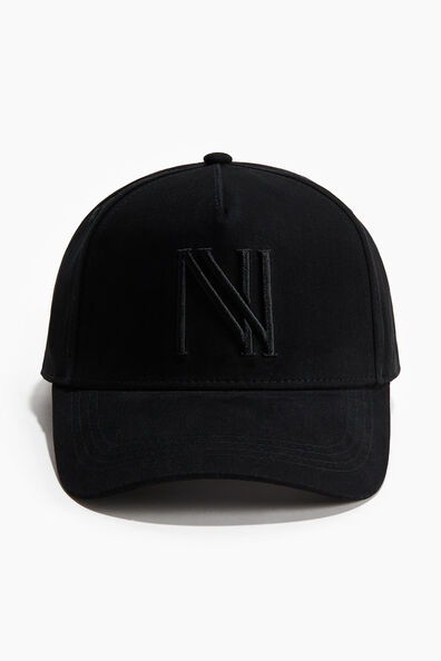 Motif-detail cotton twill cap
