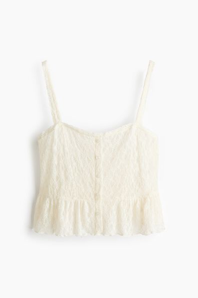 Short lace strappy top