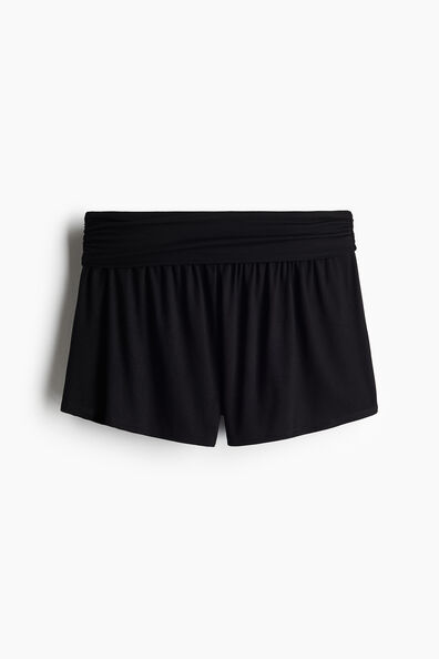 Gathered viscose shorts