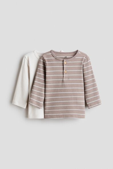 2-pack cotton Henley tops