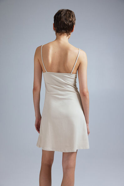 Flared-skirt strappy dress