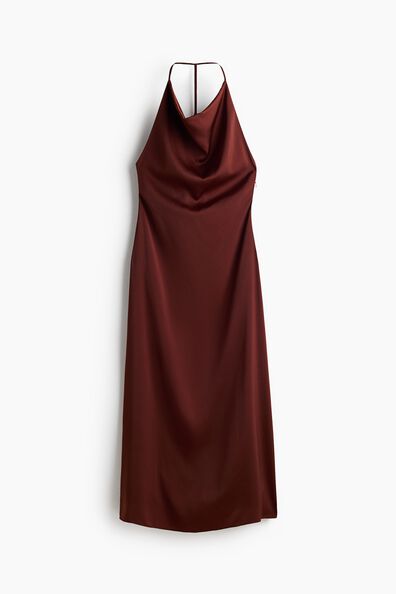 Satin halterneck dress