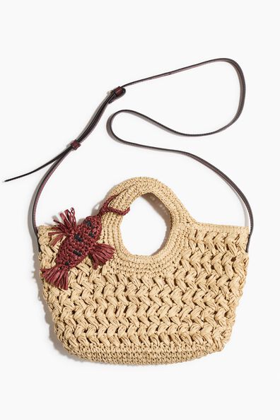 Straw crossbody bag