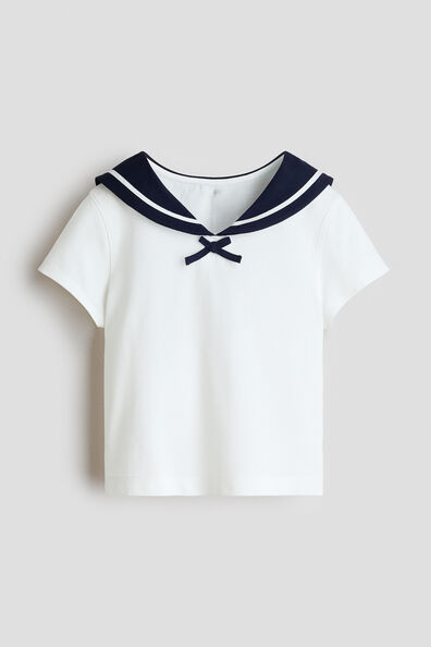 COOLMAX® Sailor-collared top