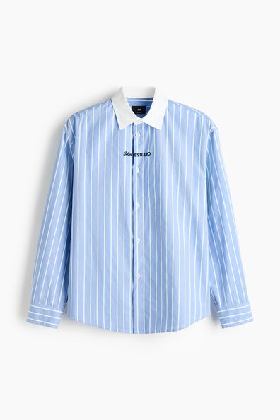 Relaxed Fit Embroidered-motif cotton shirt