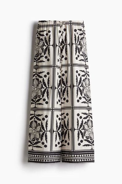 Wide drawstring trousers