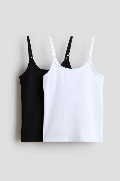 2-pack cotton strappy tops