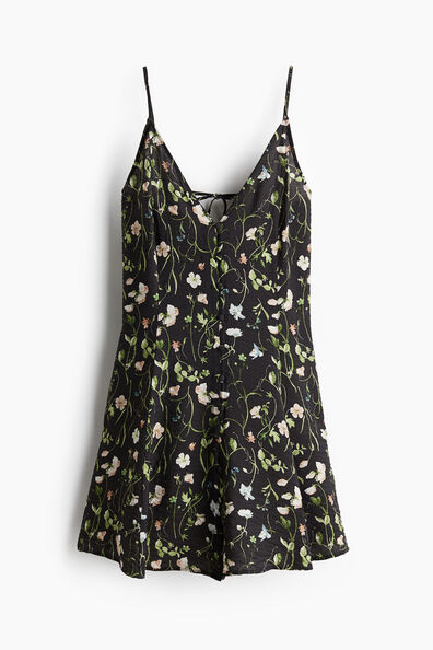 Button-front strappy dress