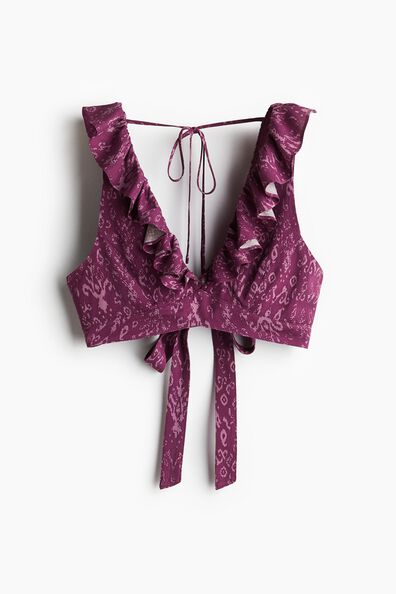 Frill-trimmed crop top