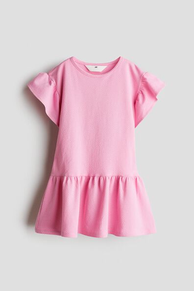 Flutter-sleeved cotton dress