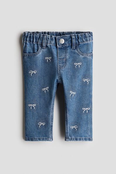 Embroidery-detail jeans