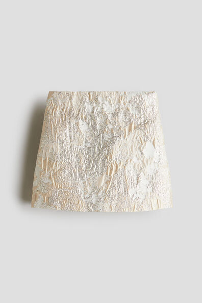 Shimmering jacquard-weave skirt