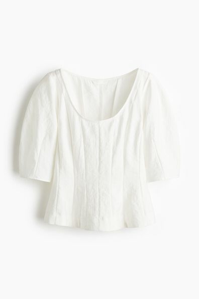 Scoop-neck blouse