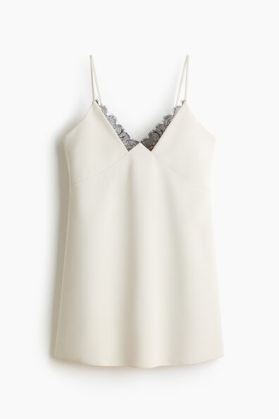 Lace-trimmed dress