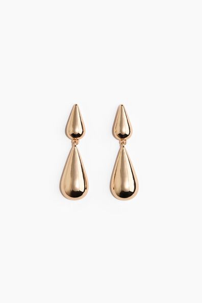 Drop-shaped pendant earrings