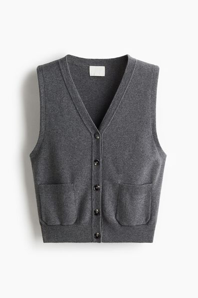 Fine-knit waistcoat