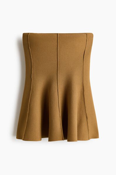 Peplum tube top