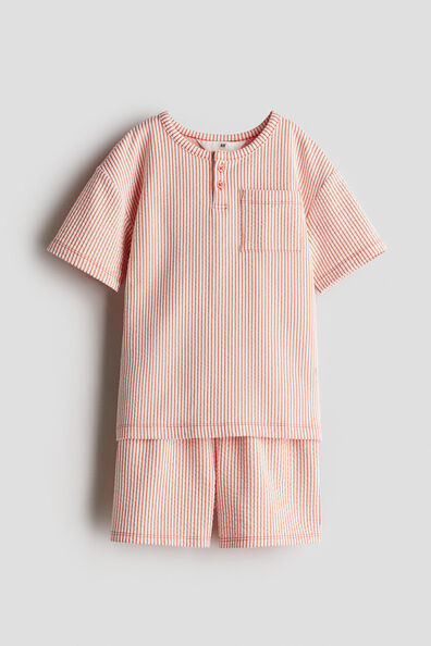 Henley top and shorts
