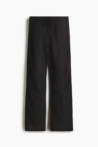 Lace-trimmed pyjama bottoms