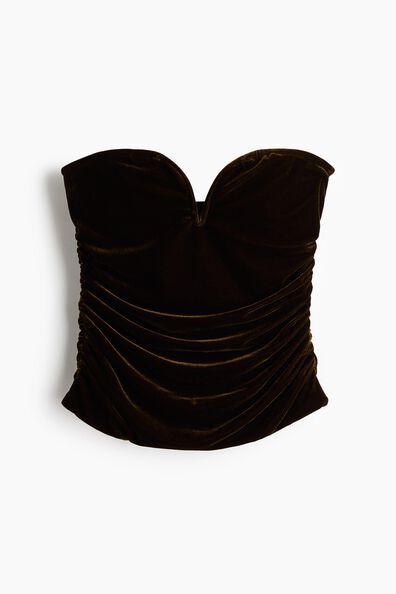 Draped bandeau top
