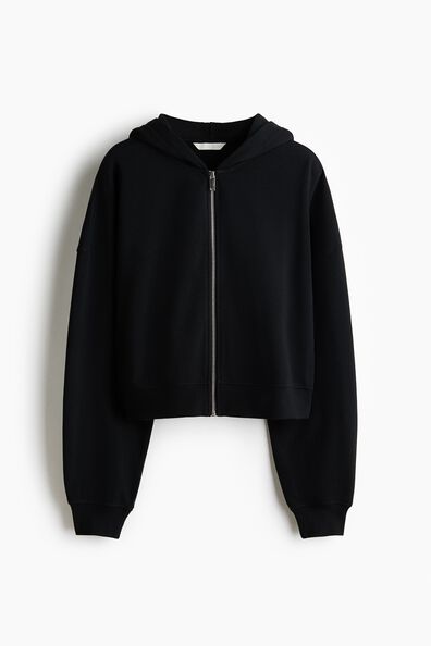 Short zip-through hoodie