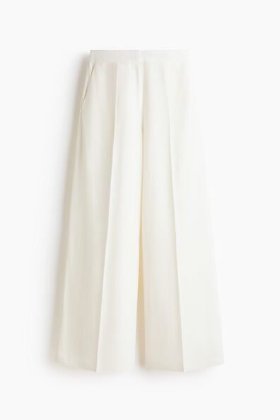 Tailored linen-blend trousers
