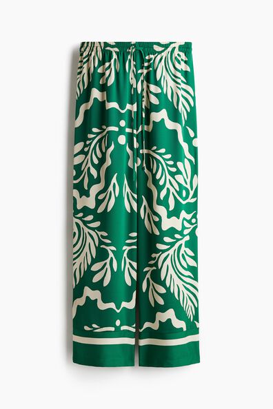 Drawstring twill trousers