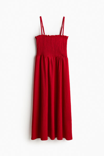 Smocked-bodice dress