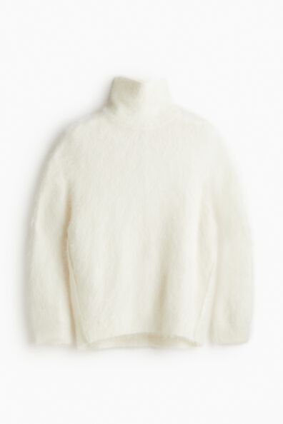 High-collar mohair-blend jumper