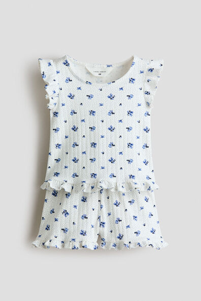 Cotton pointelle pyjamas