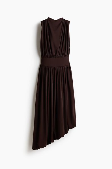 Draped turtleneck dress