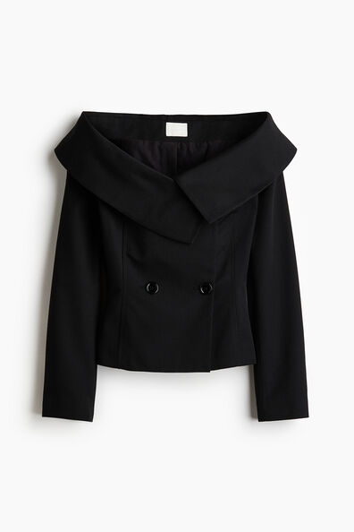 Off-the-shoulder blazer