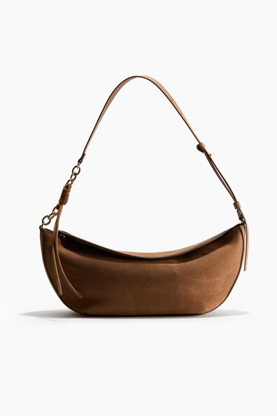 Zip-detail shoulder bag