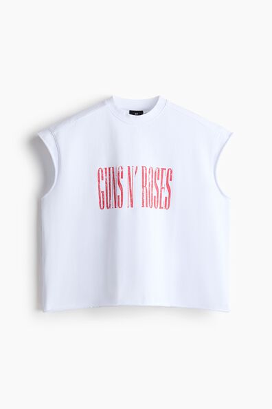 Oversized Fit Printed boxy vest top