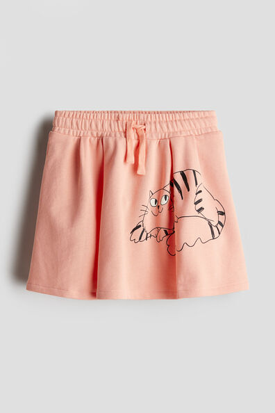 Pleated cotton skirt