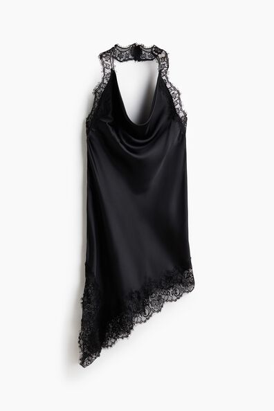 Satin halterneck dress