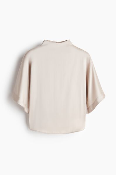 Open-back satin top