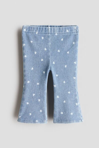 Flared jersey jeggings