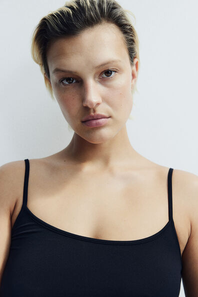 Microfibre strappy top