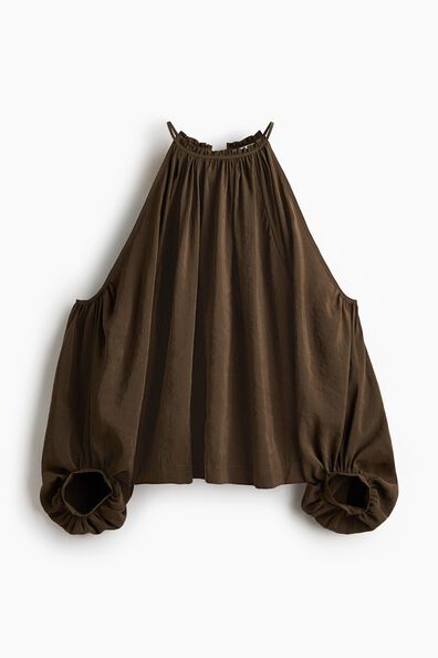 Cold-shoulder blouse