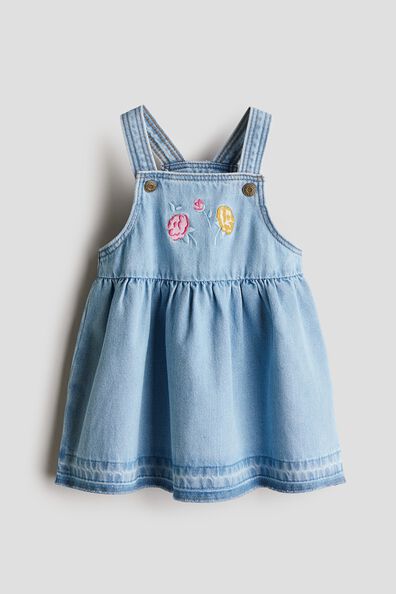 Denim dungaree dress
