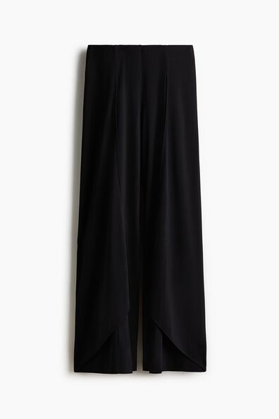 Wide jersey trousers