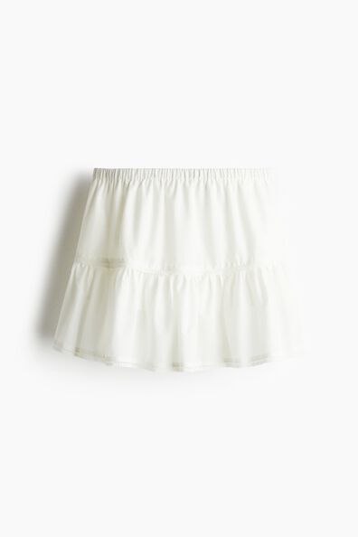 Lace-detail mini skirt