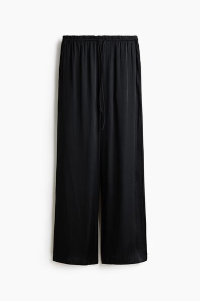Satin drawstring trousers