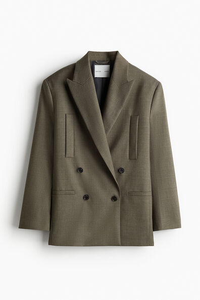 Double-breasted wool blazer