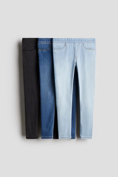 3-pack denim jeggings