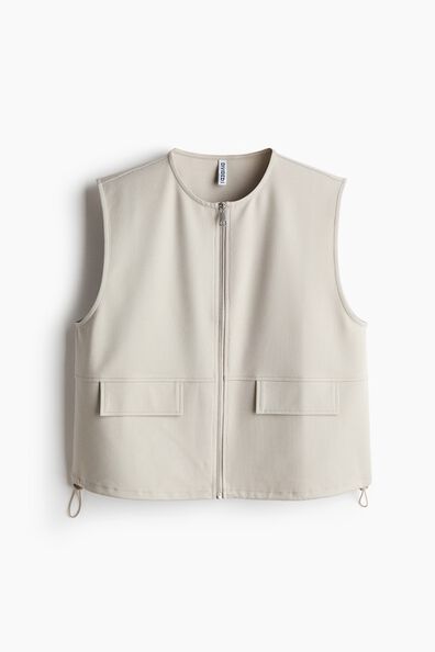 Drawstring-detail jersey top